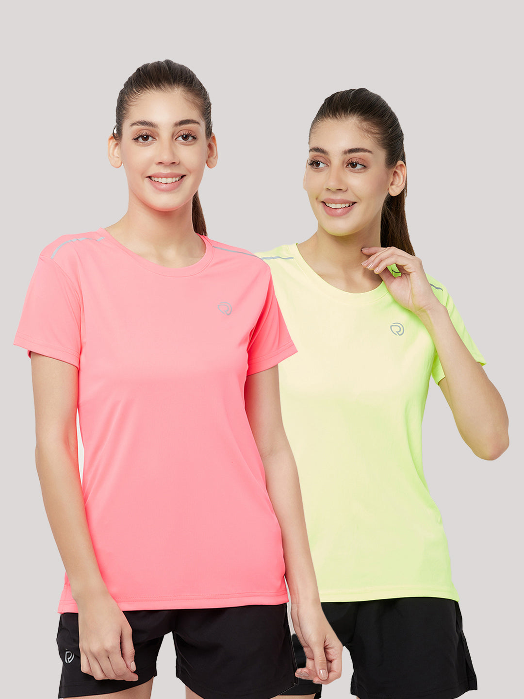 Performance Sports T-shirt - Pack of 2 Neon Pink & Neon Yellow