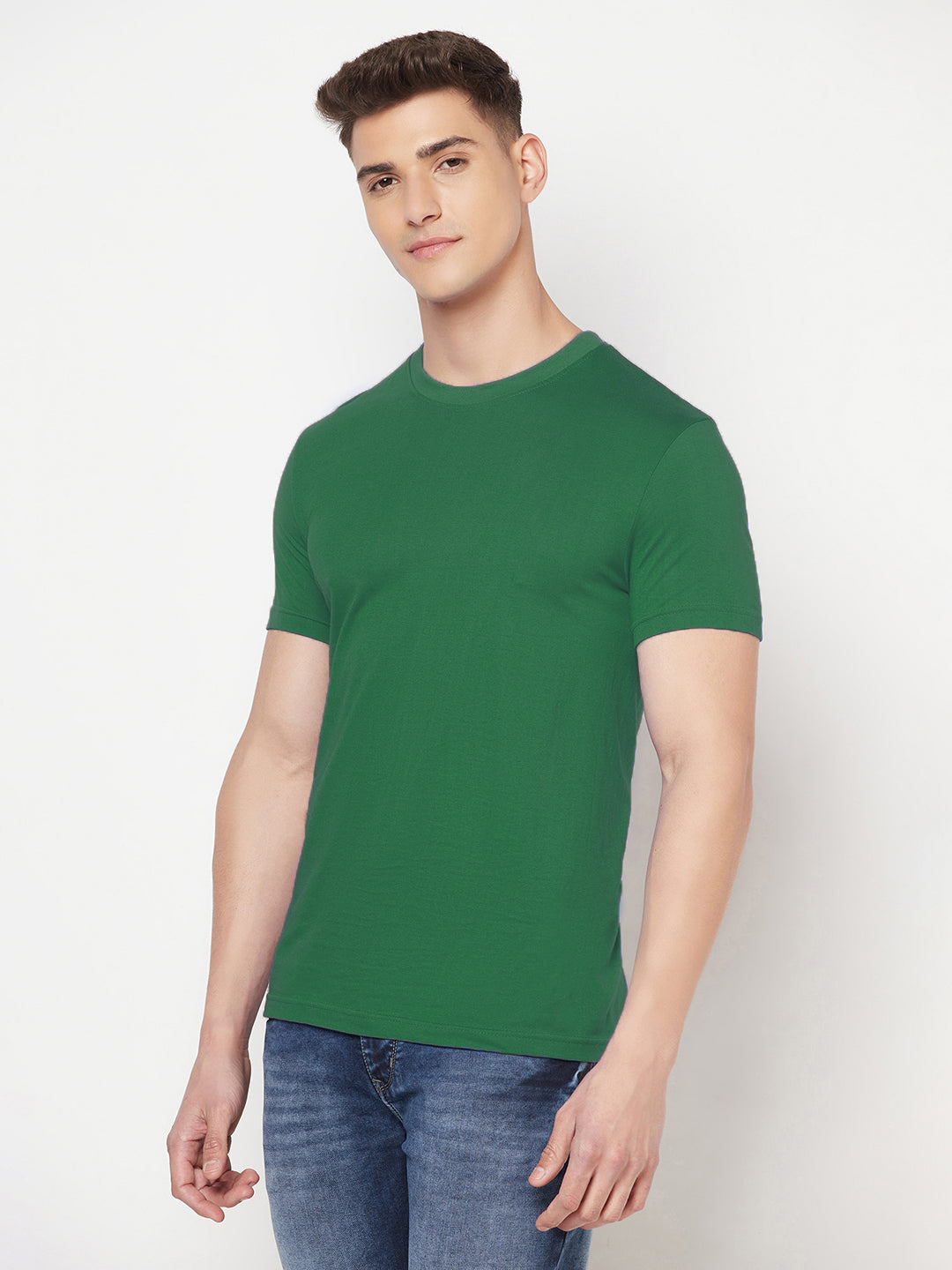 Super Comfy Cotton Tshirt (Pack of 2- Green,Blue)