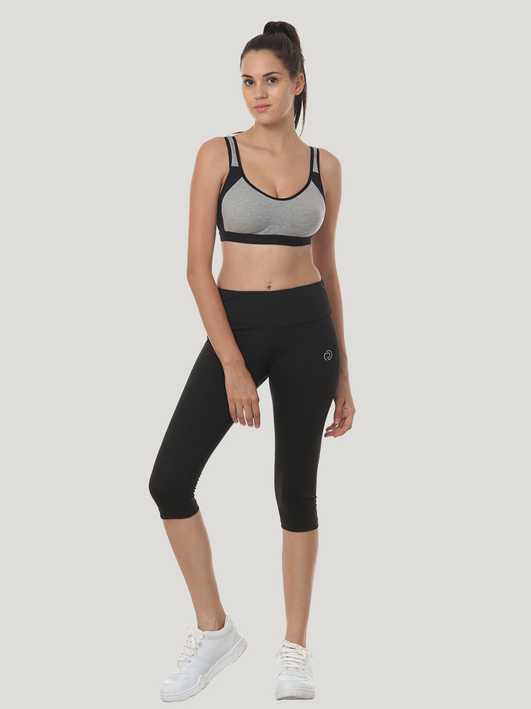 Women’s Stretch Dryfit 3/4th Legging with Waist Phone Pocket