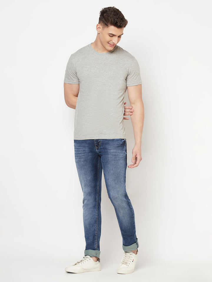 Super Comfy Cotton Tshirt (Pack of 2- White,Grey)