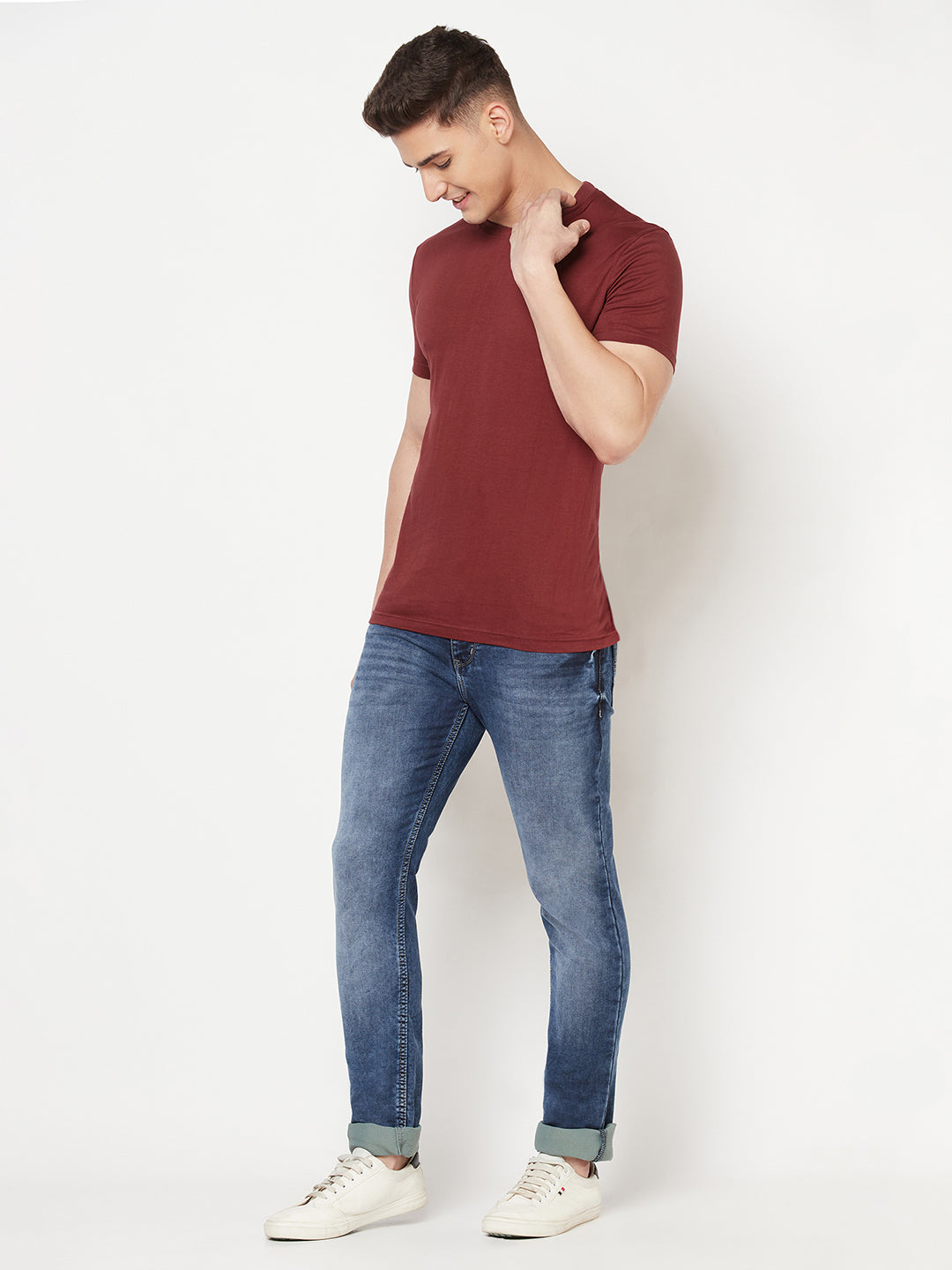 Super Comfy Cotton Tshirt (Pack of 2- Grey,Maroon)