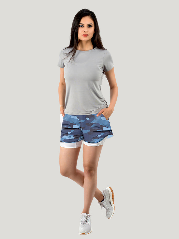 2-in-1 Sports Shorts with Phone Pocket 5"