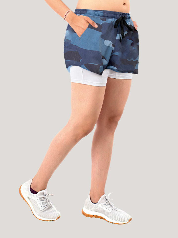 2-in-1 Sports Shorts with Phone Pocket 5"