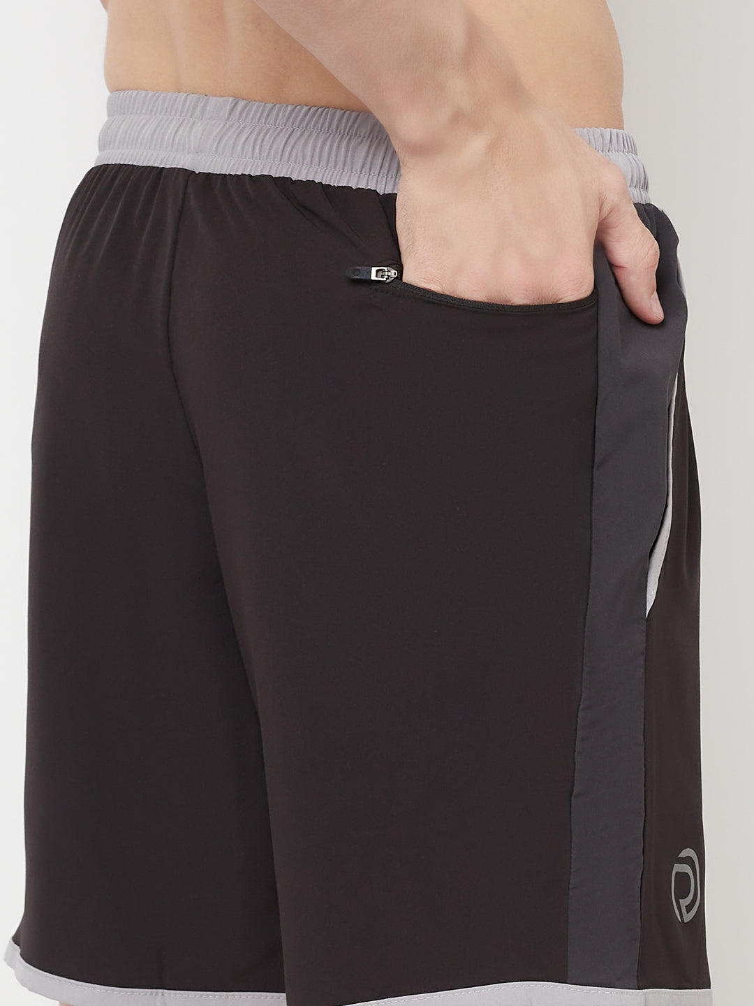 Men's Sports Shorts with Zipper Pocket- Black TRUEREVO™