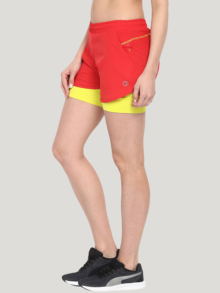 2-in-1 Sports Shorts with Phone Pocket 5"