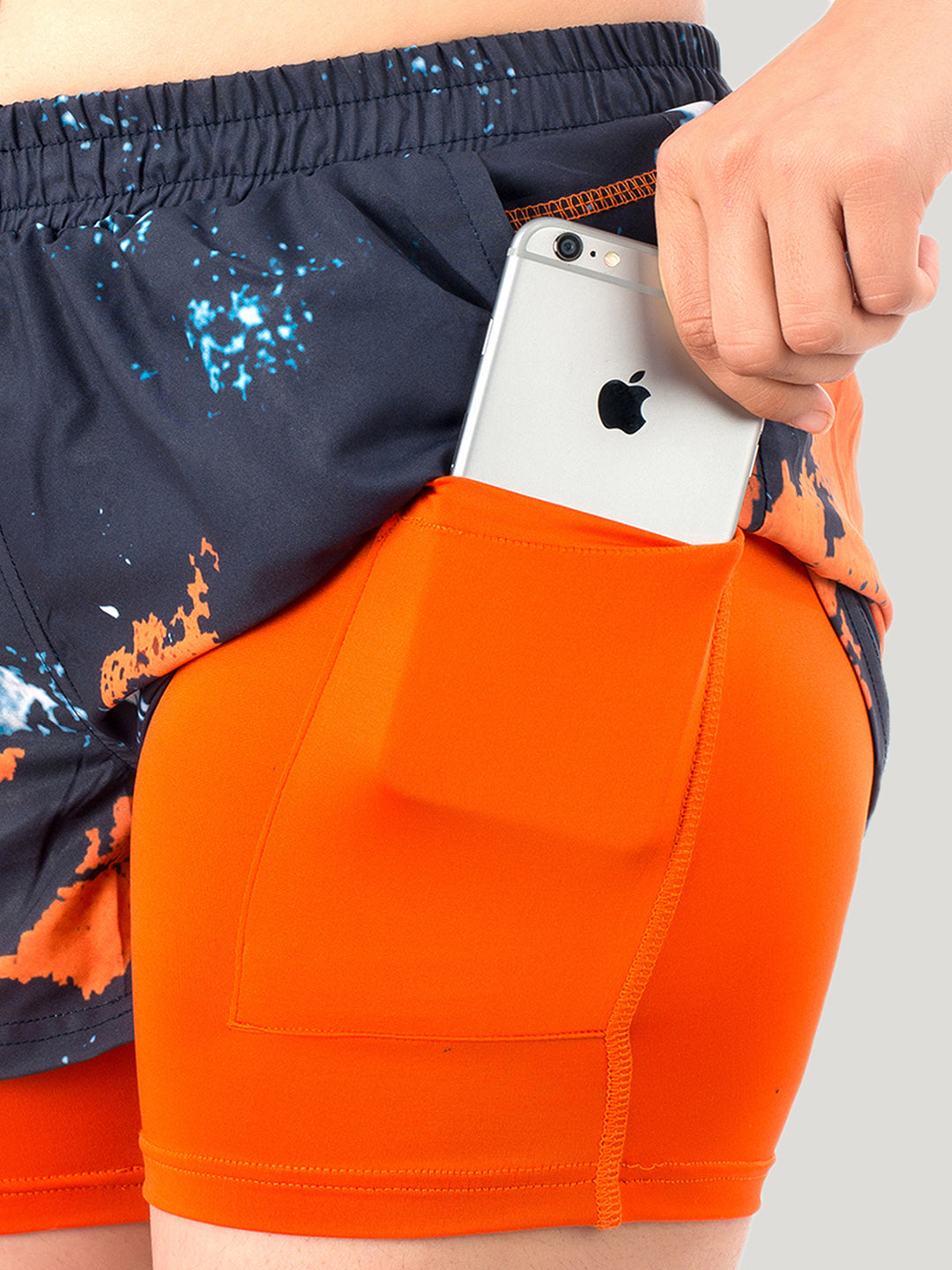 2-in-1 Sports Shorts with Phone Pocket 5"