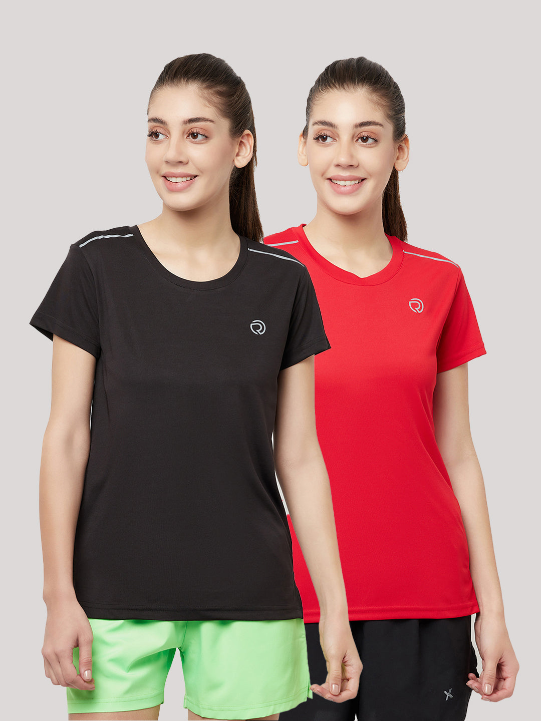 Performance Sports T-shirt - Pack of 2 Black & Red