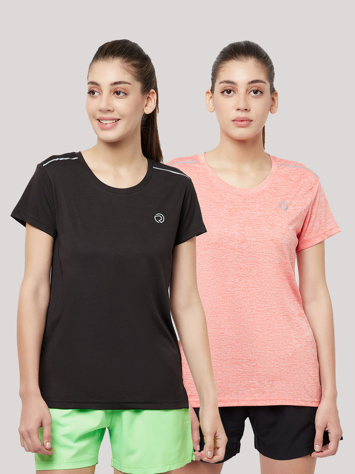 Performance Sports T-shirt - Pack of 2 Inka dark pink & Black