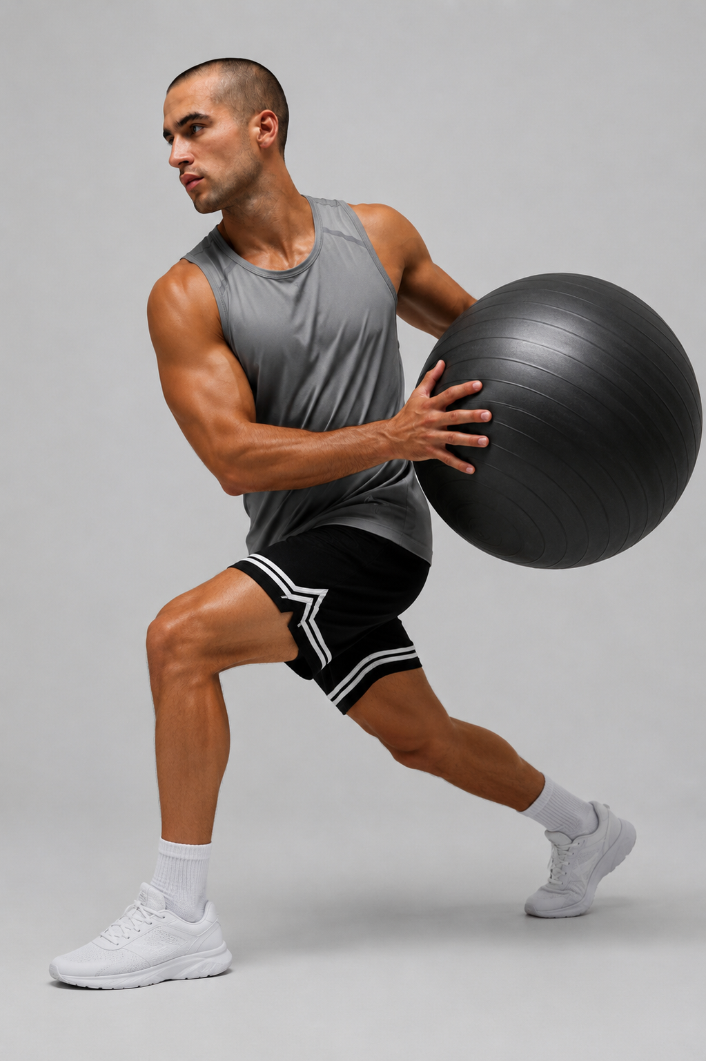 Reflective Running Tank - Grey