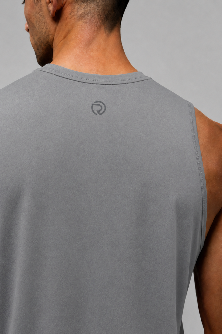 Reflective Running Tank - Grey