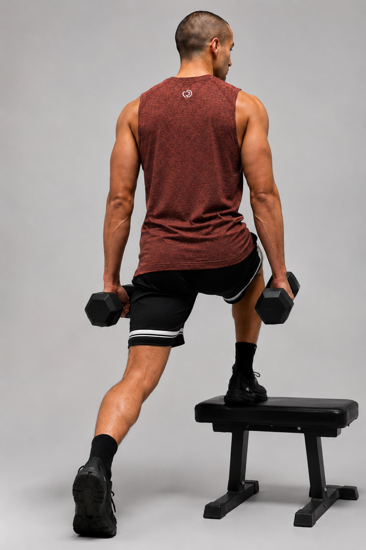 Reflective Running Tank - Maroon