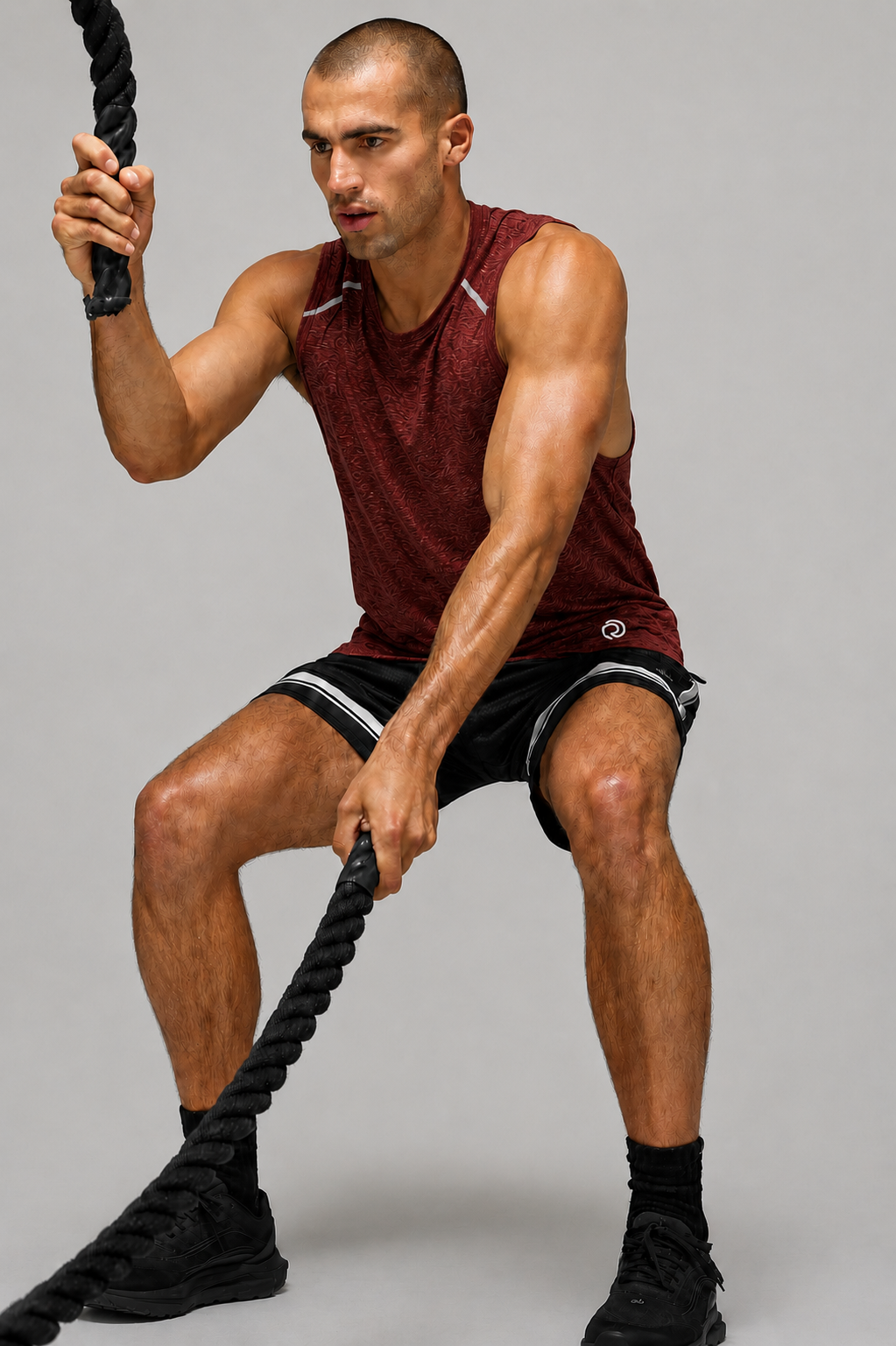 Reflective Running Tank - Maroon