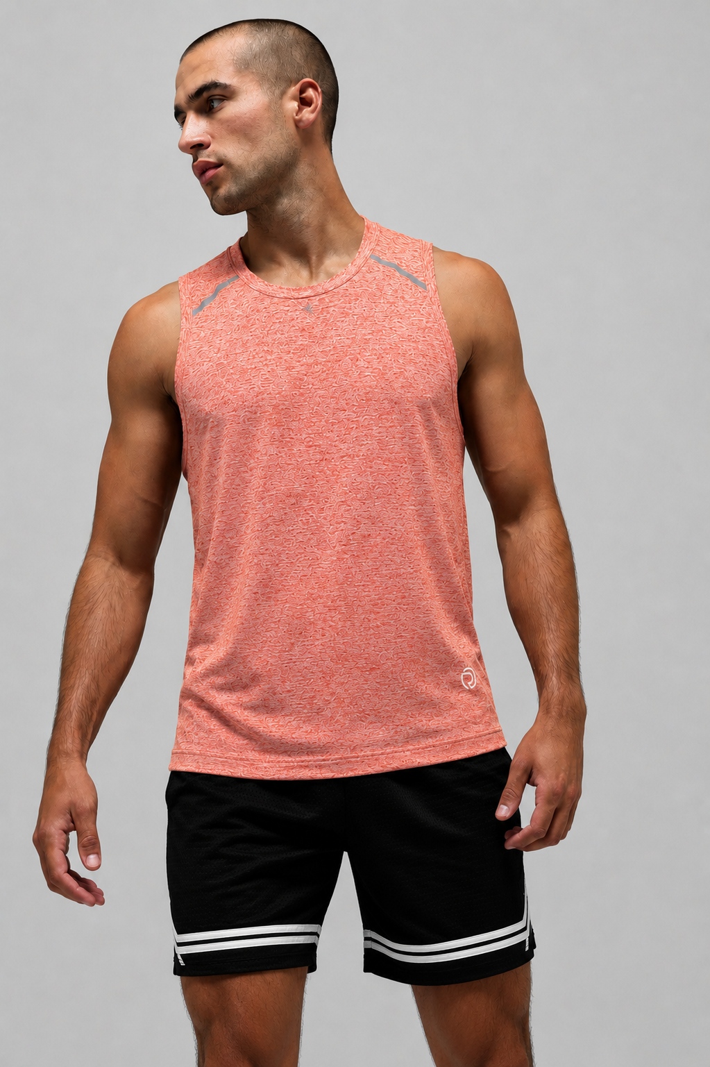 Reflective Running Tank Orange