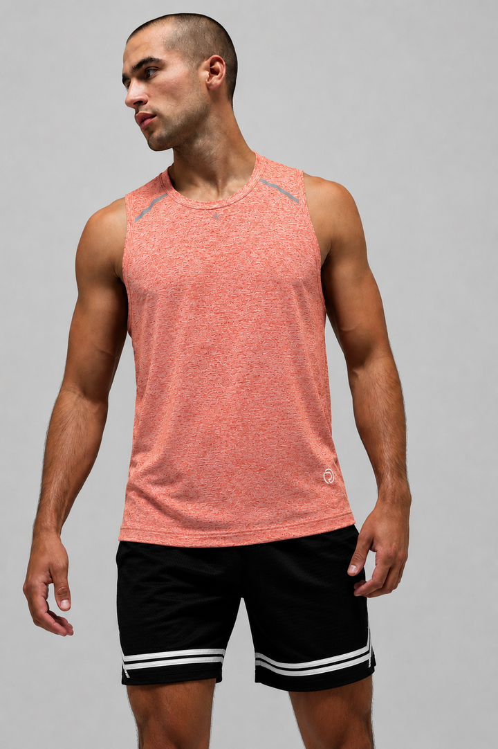 Reflective Running Tank Orange