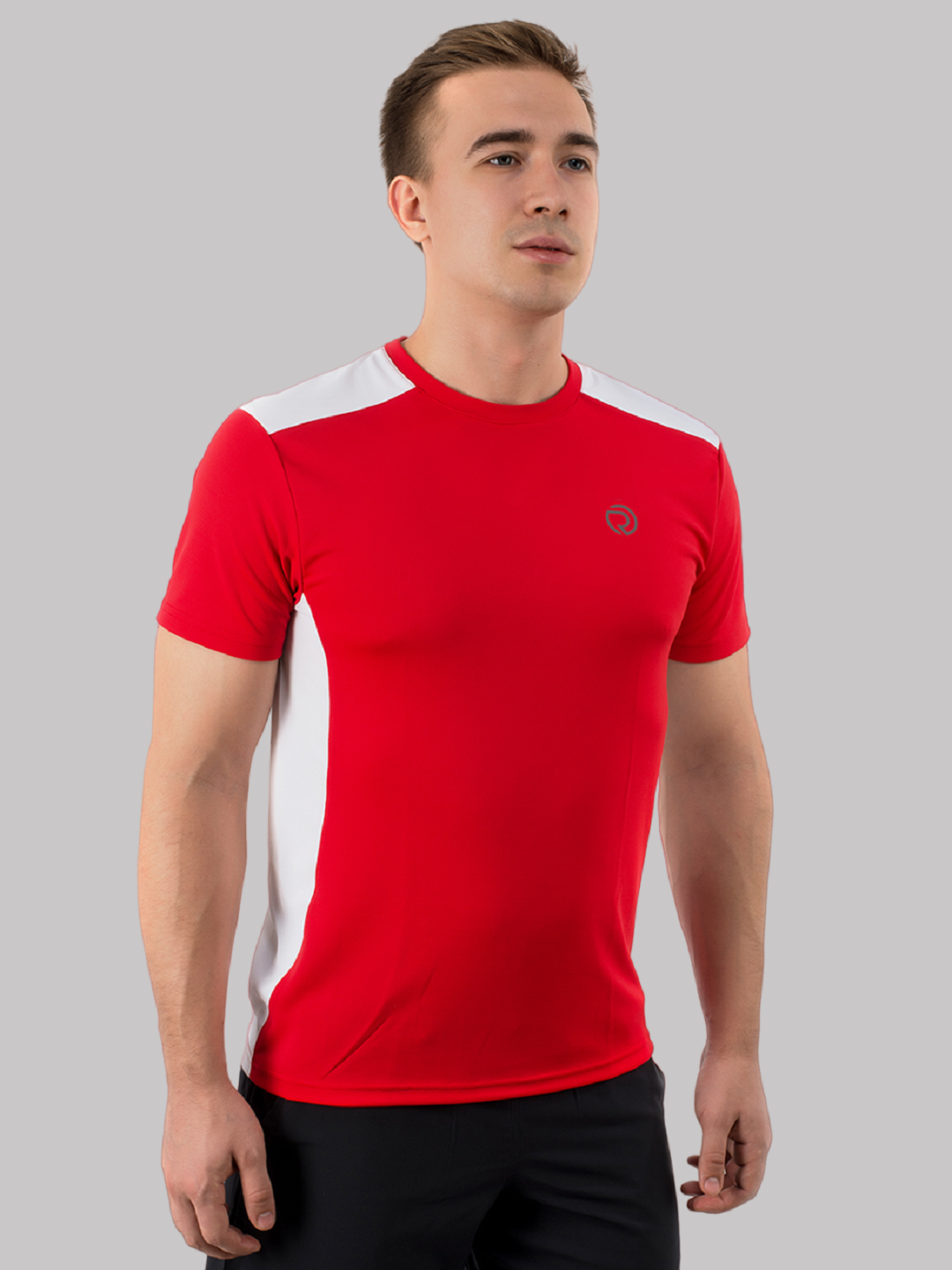Men's Dry Fit Sports & Training Tshirt with Mandarin Collar