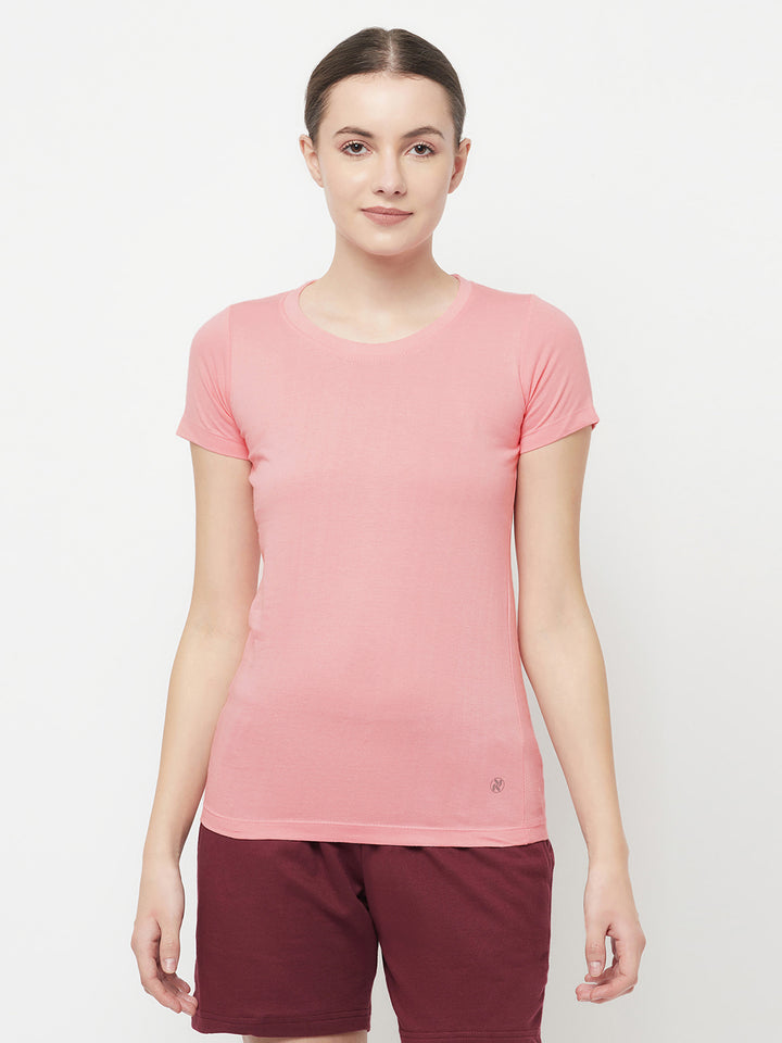 Slim Fit Premium Cotton Tshirts Pink