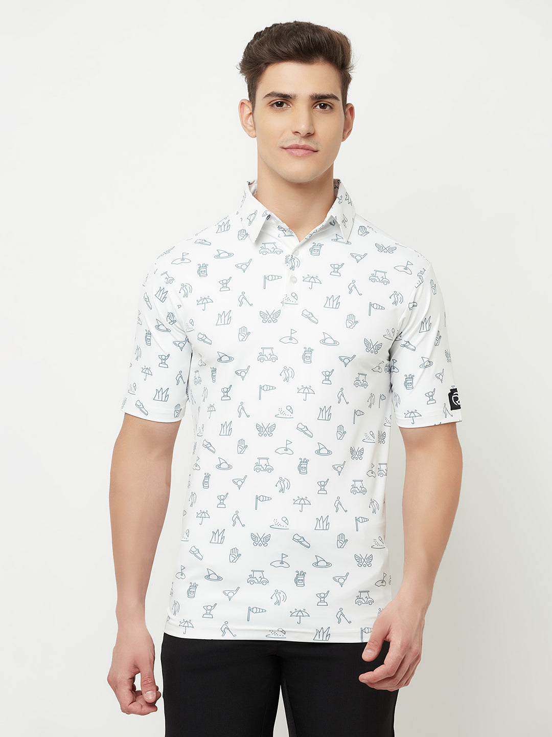 Printed Performance Sports Polo