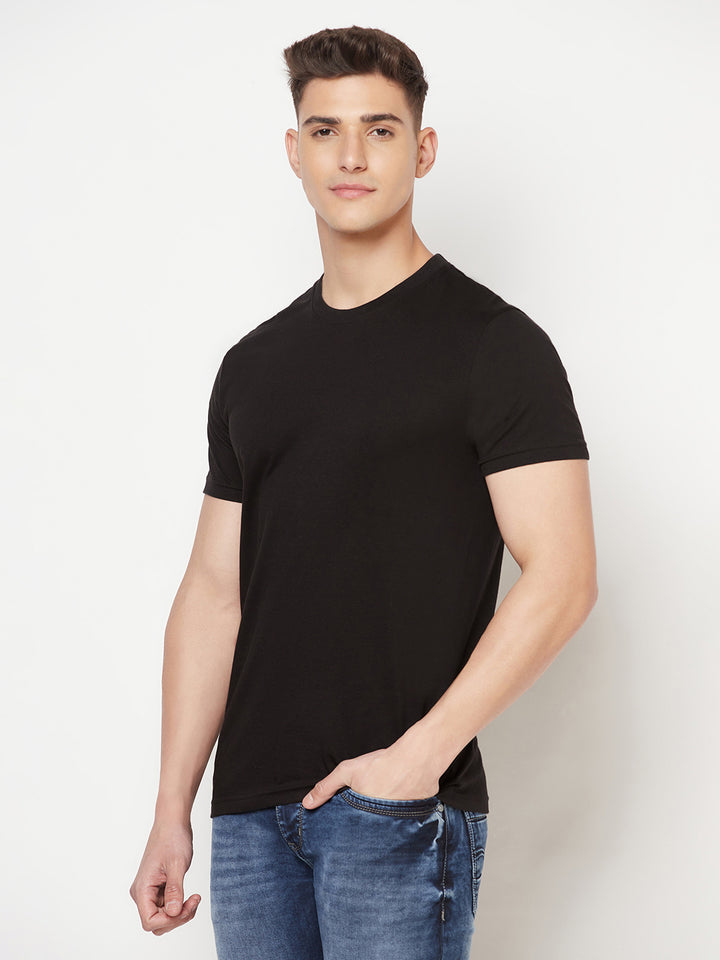Super Comfy Cotton Tshirt (Pack of 2- Black,Green)