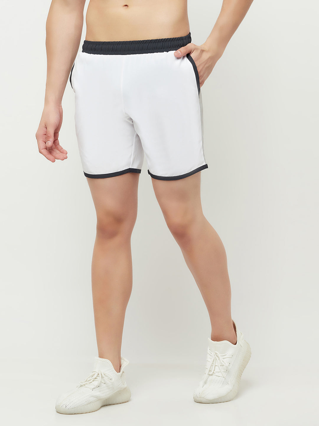 7" Shorts with Zipper Pocket - Pack of 2 White & Orange