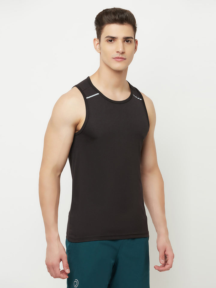 Reflective Running Tank - Pack of 2 Black & White