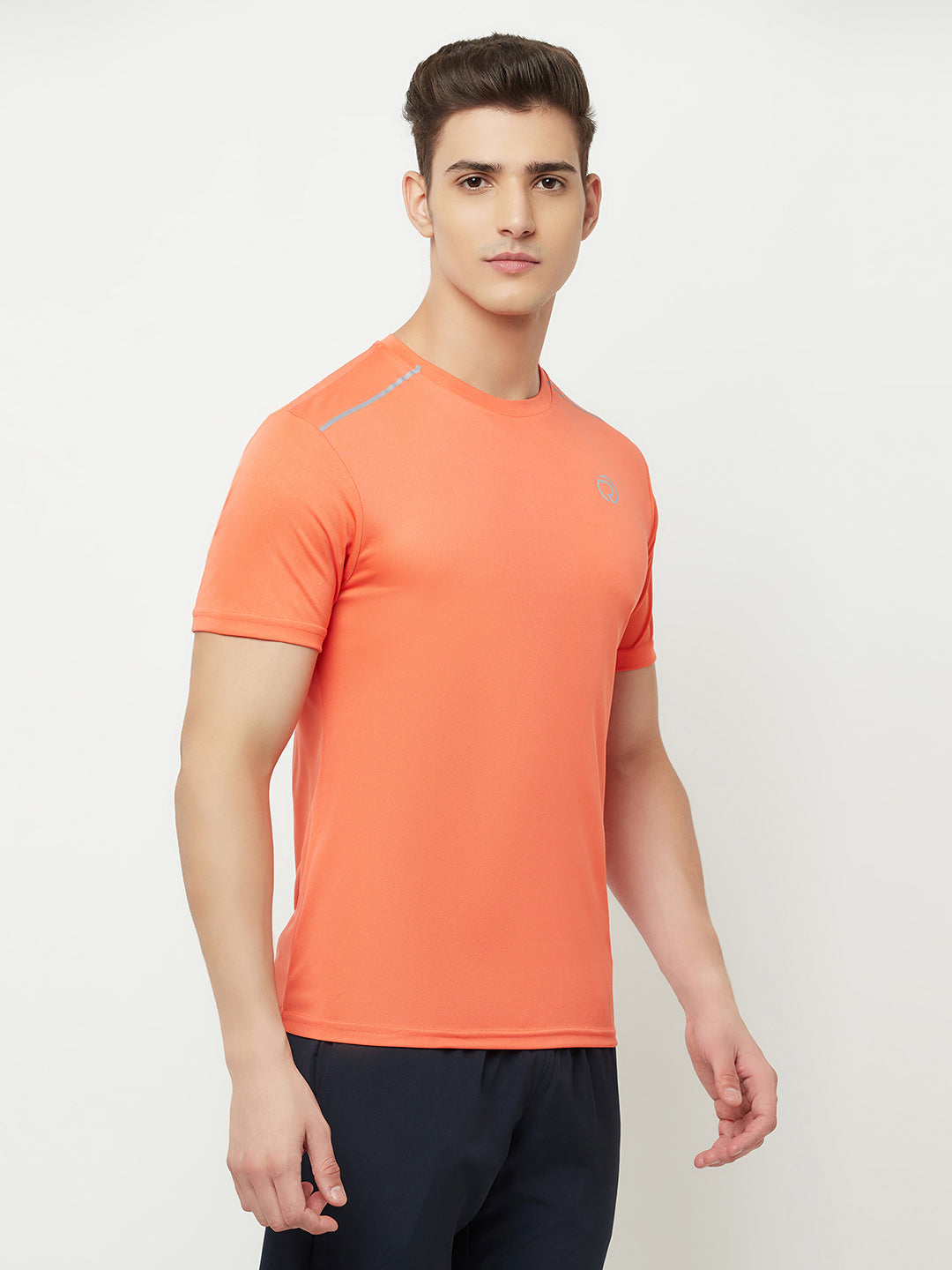 2 pc Combo - Shorts Navy & Light Dry Fit Tshirt - Orange