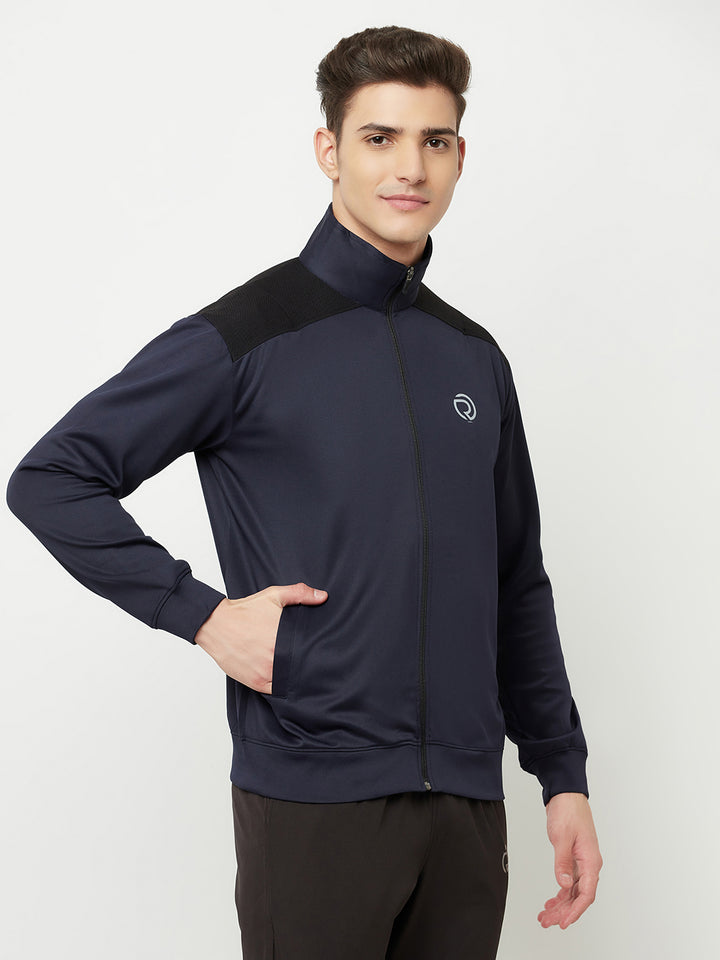 Men's Sports Track Pant & Sports Jacket Combo - Navy
