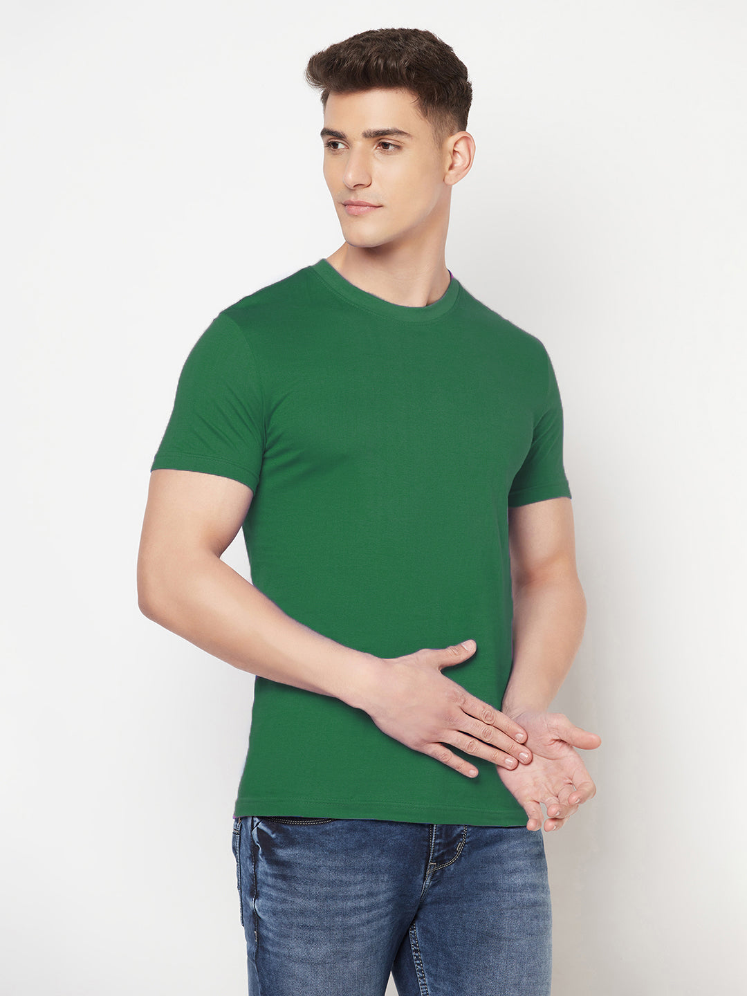 Premium Cotton Tshirts  (Pack of 2- Maroon,Green)