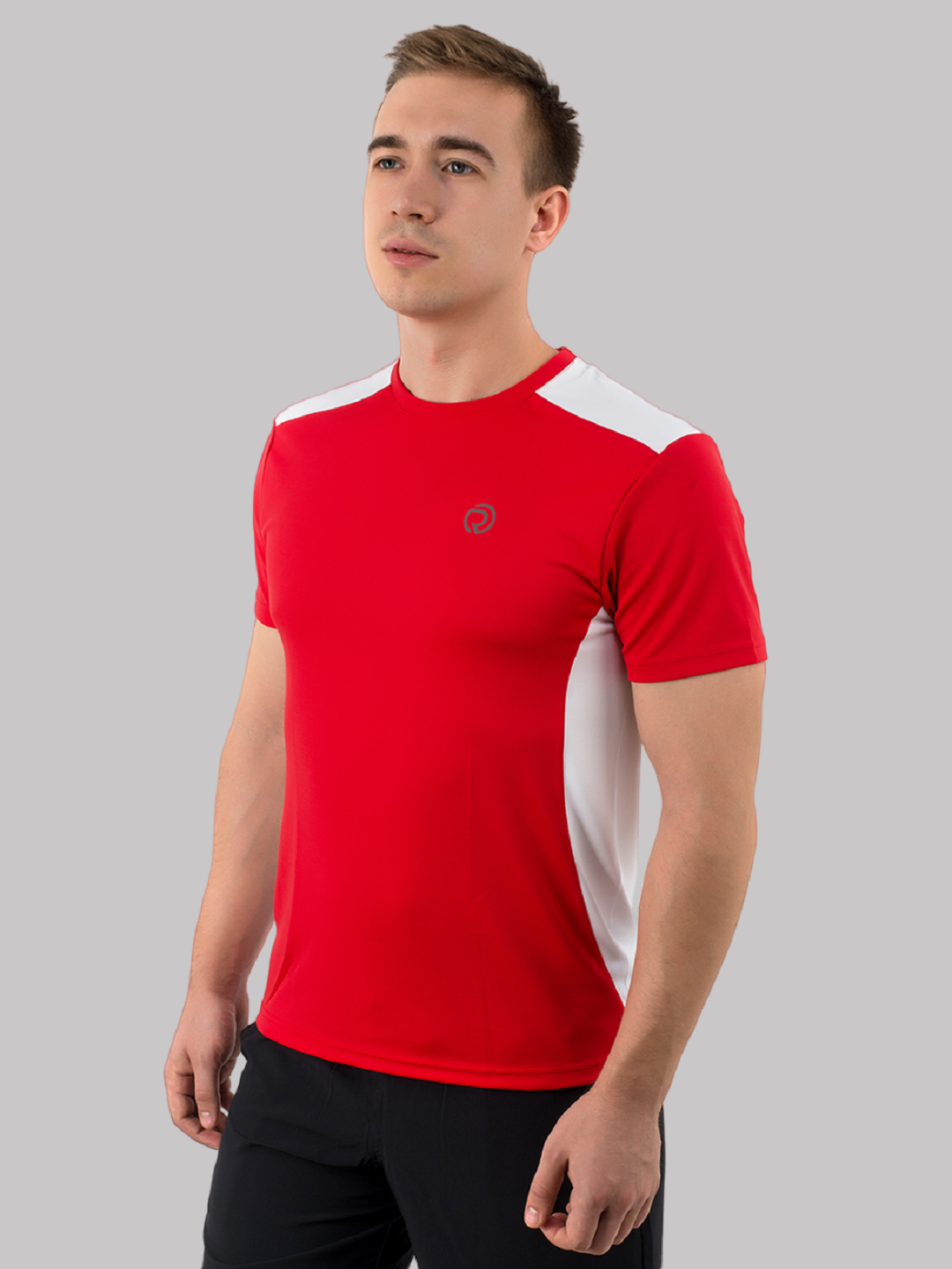 Men's Dry Fit Sports & Training Tshirt with Mandarin Collar