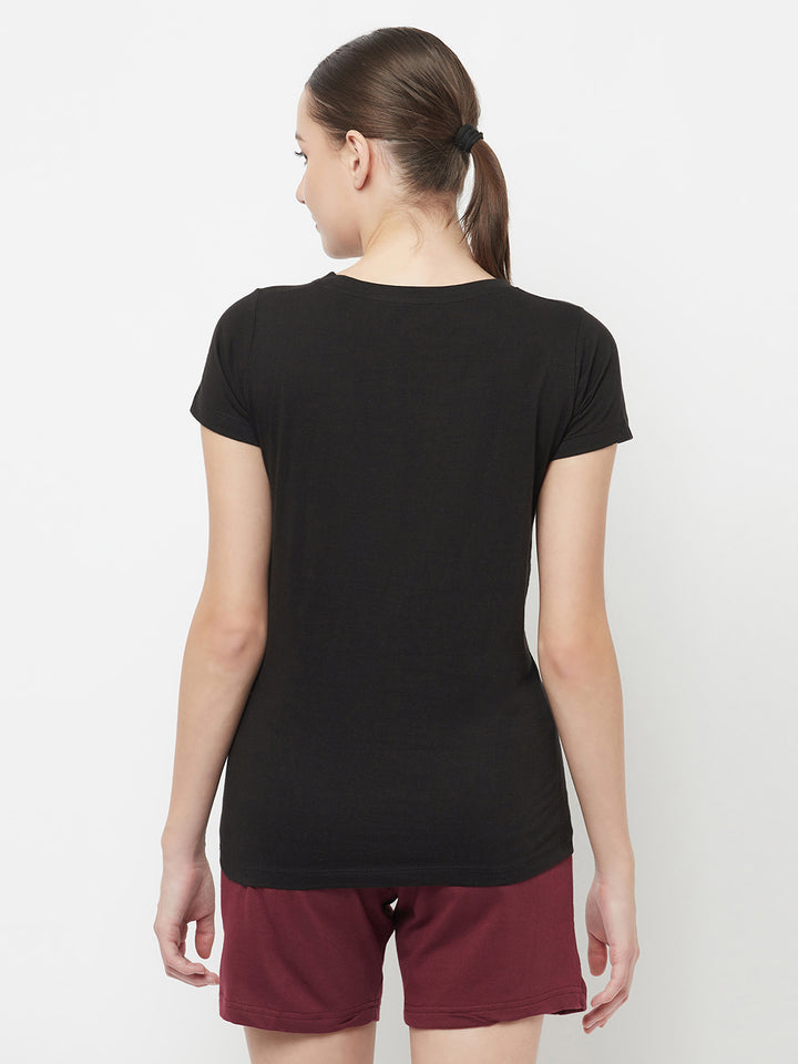 Slim Fit Premium Cotton Tshirts (Pack of 2- Black, Black)