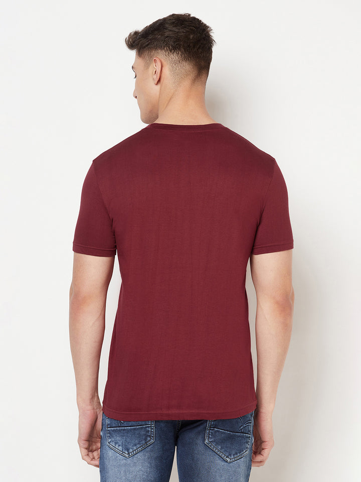 Super Comfy Cotton Tshirt (Pack of 2- Black,Maroon)