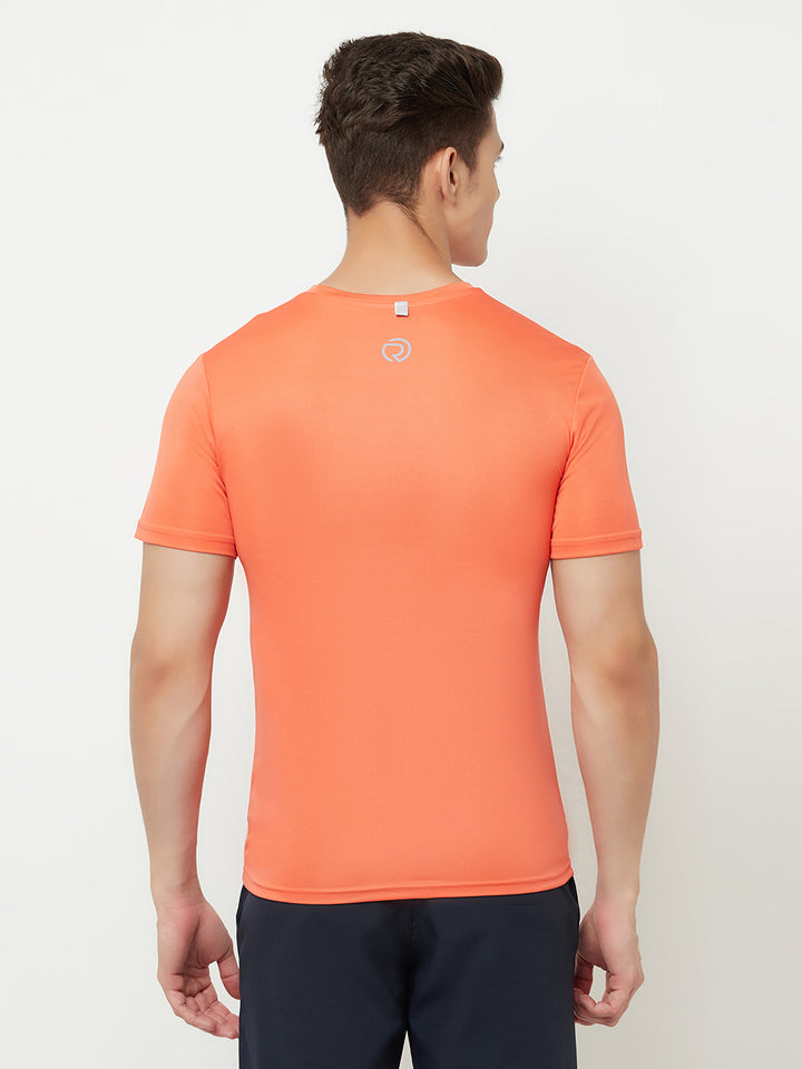 2 pc Combo - Shorts Navy & Light Dry Fit Tshirt - Orange