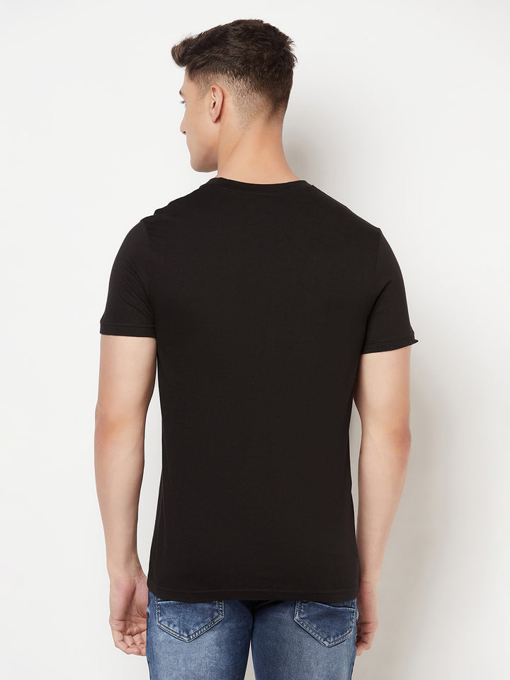 Super Comfy Cotton Tshirt (Pack of 2- Black,Maroon)