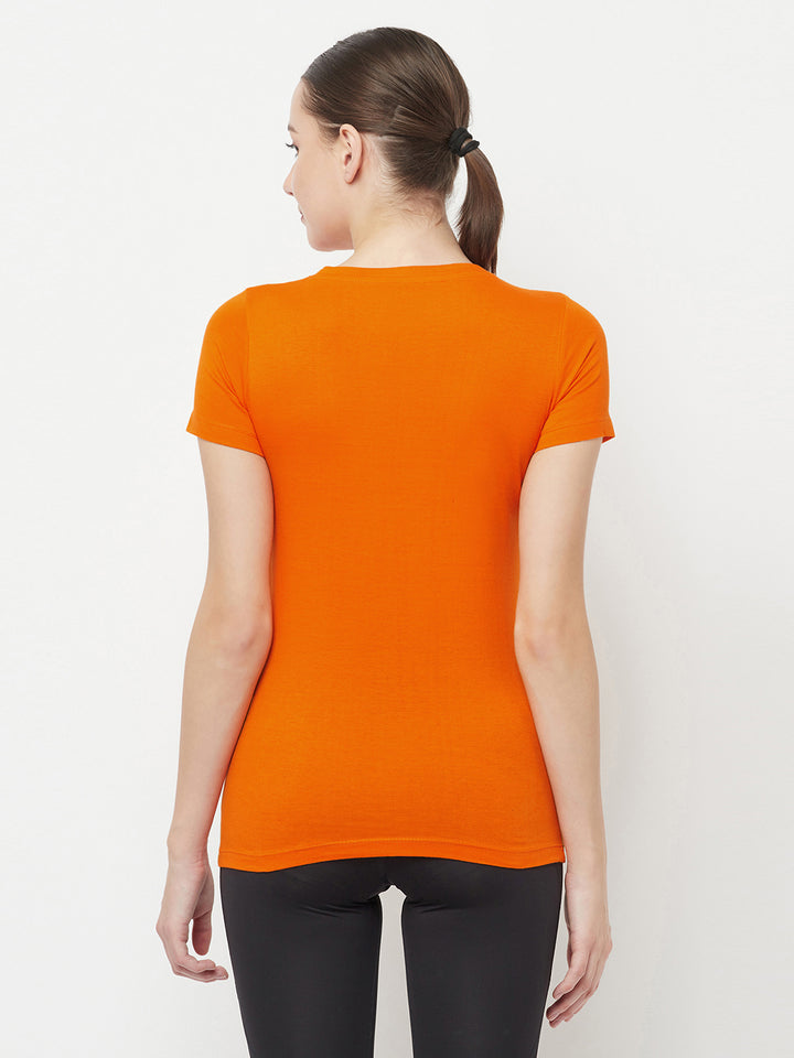 Slim Fit Premium Cotton Tshirts (Pack of 2- Orange, Pink)