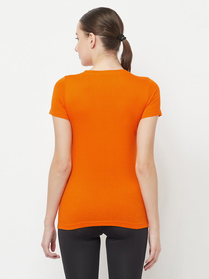 Slim Fit Premium Cotton Tshirts Orange