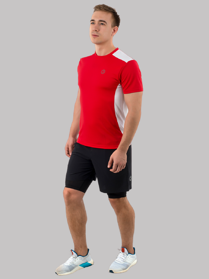 Men's Dry Fit Sports & Training Tshirt with Mandarin Collar