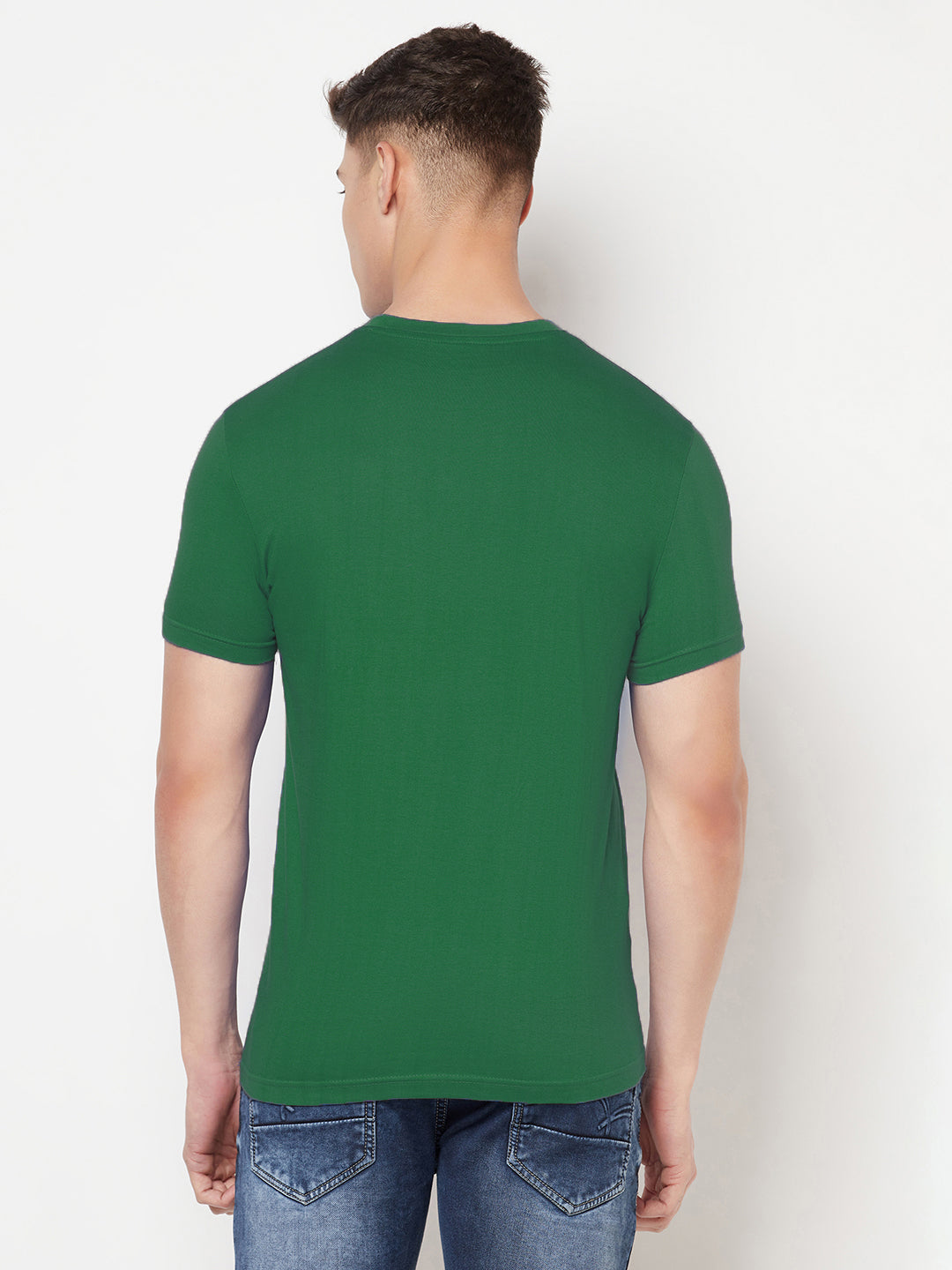 Premium Cotton Tshirts  (Pack of 2- Green,Blue)