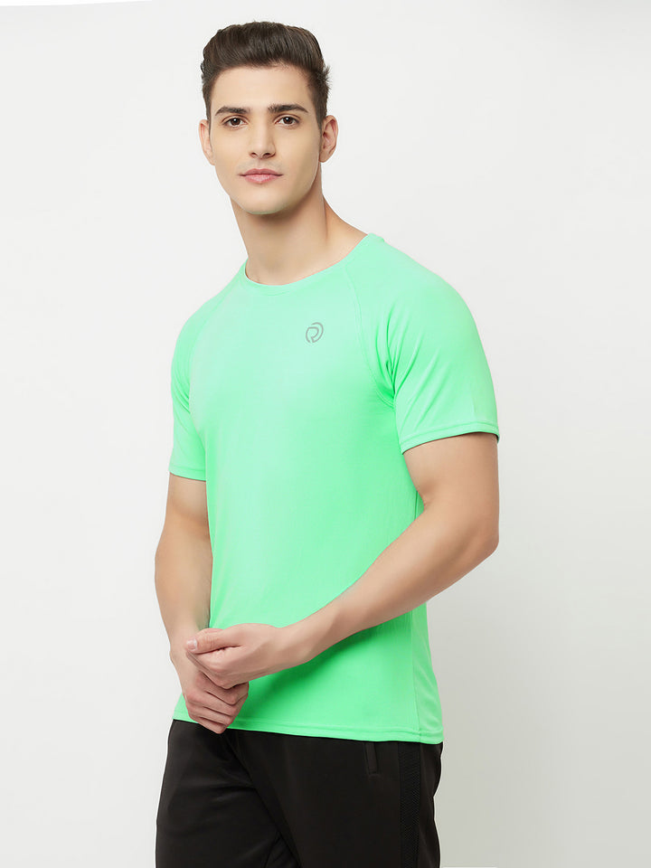 2 pc Combo - Shorts Black & Light Dry Fit Tshirt - Green