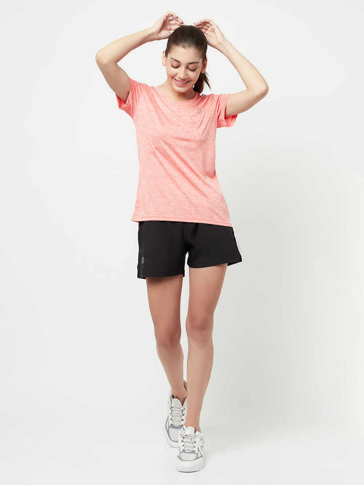 Performance Sports T-shirt - Pack of 2 Inka dark pink & Milange orange
