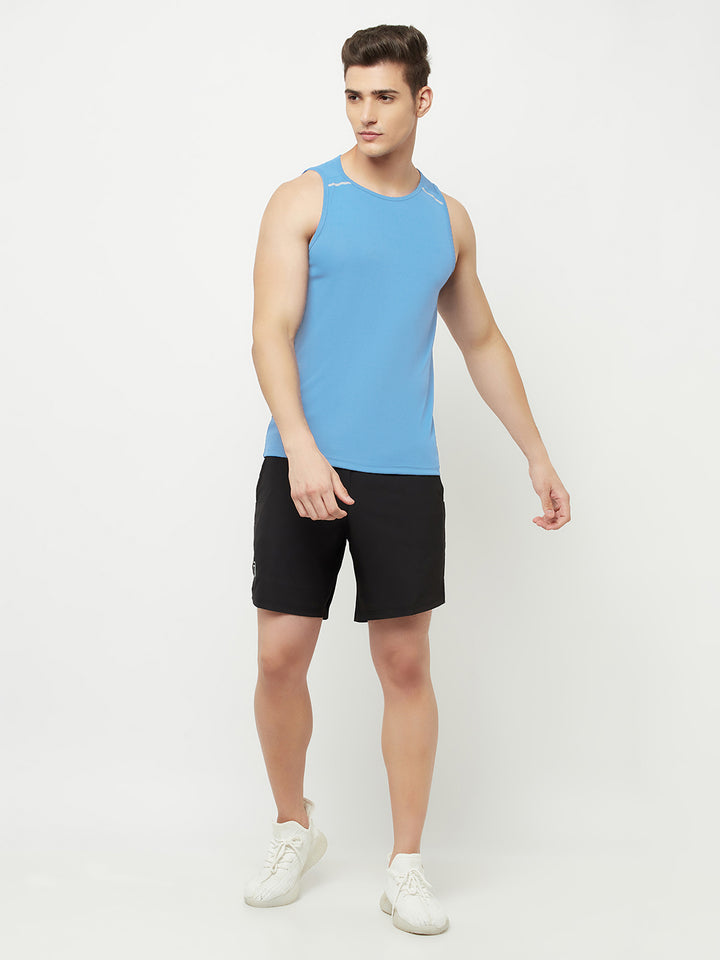 Reflective Running Tank - Sky Blue