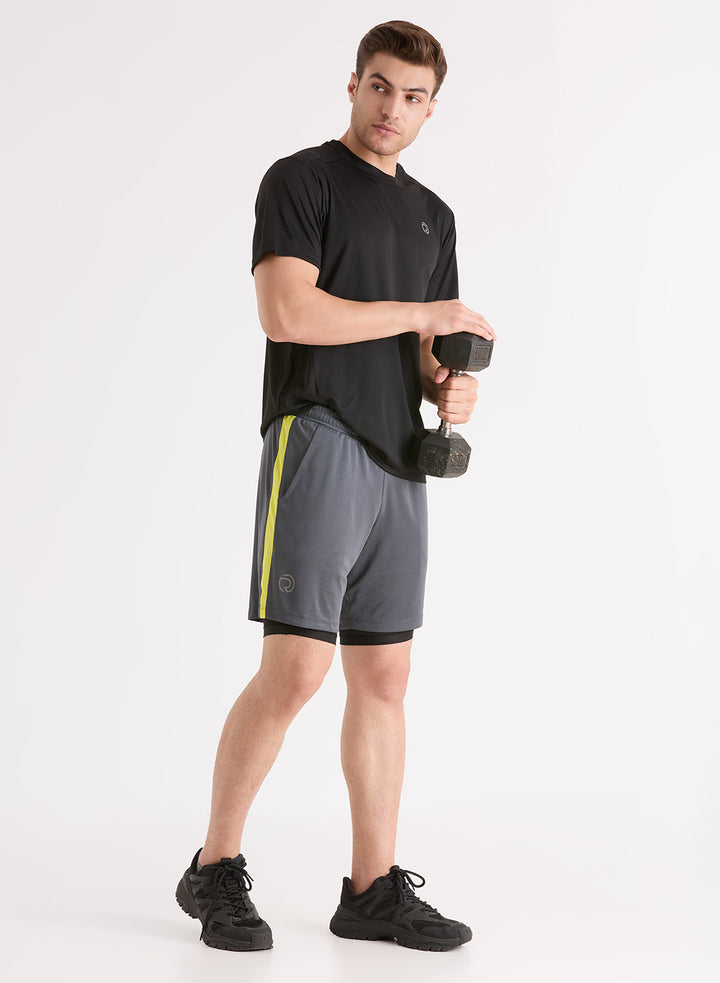 2 in 1 Core Training shorts 8''