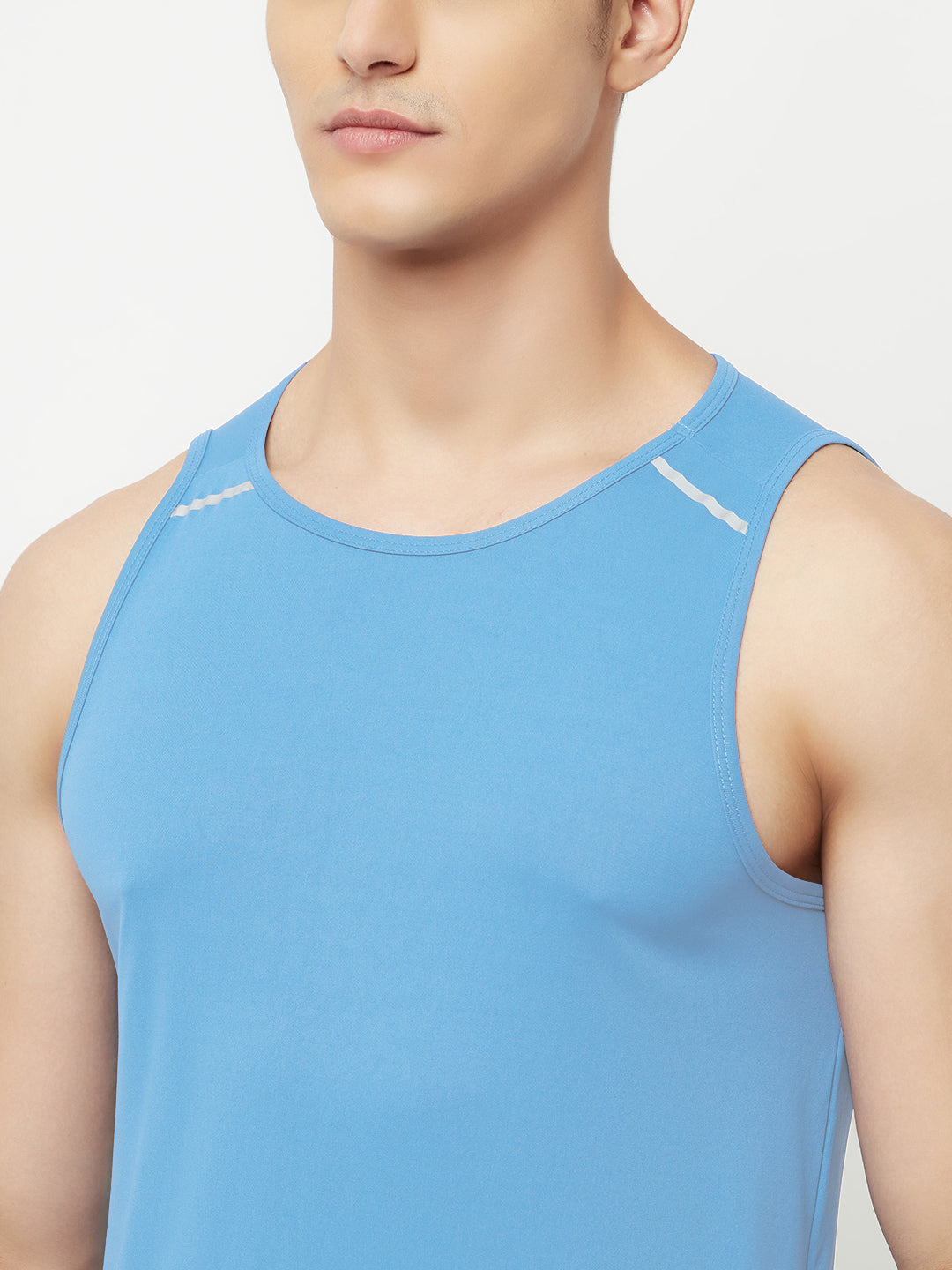 Reflective Running Tank - Sky Blue