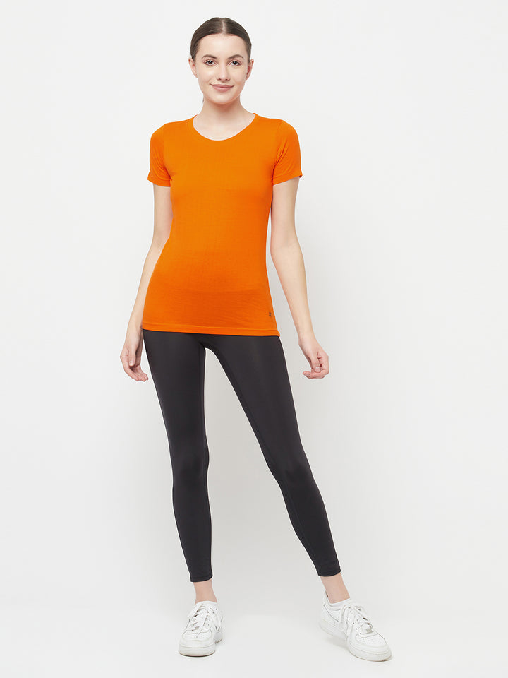 Slim Fit Premium Cotton Tshirts Orange