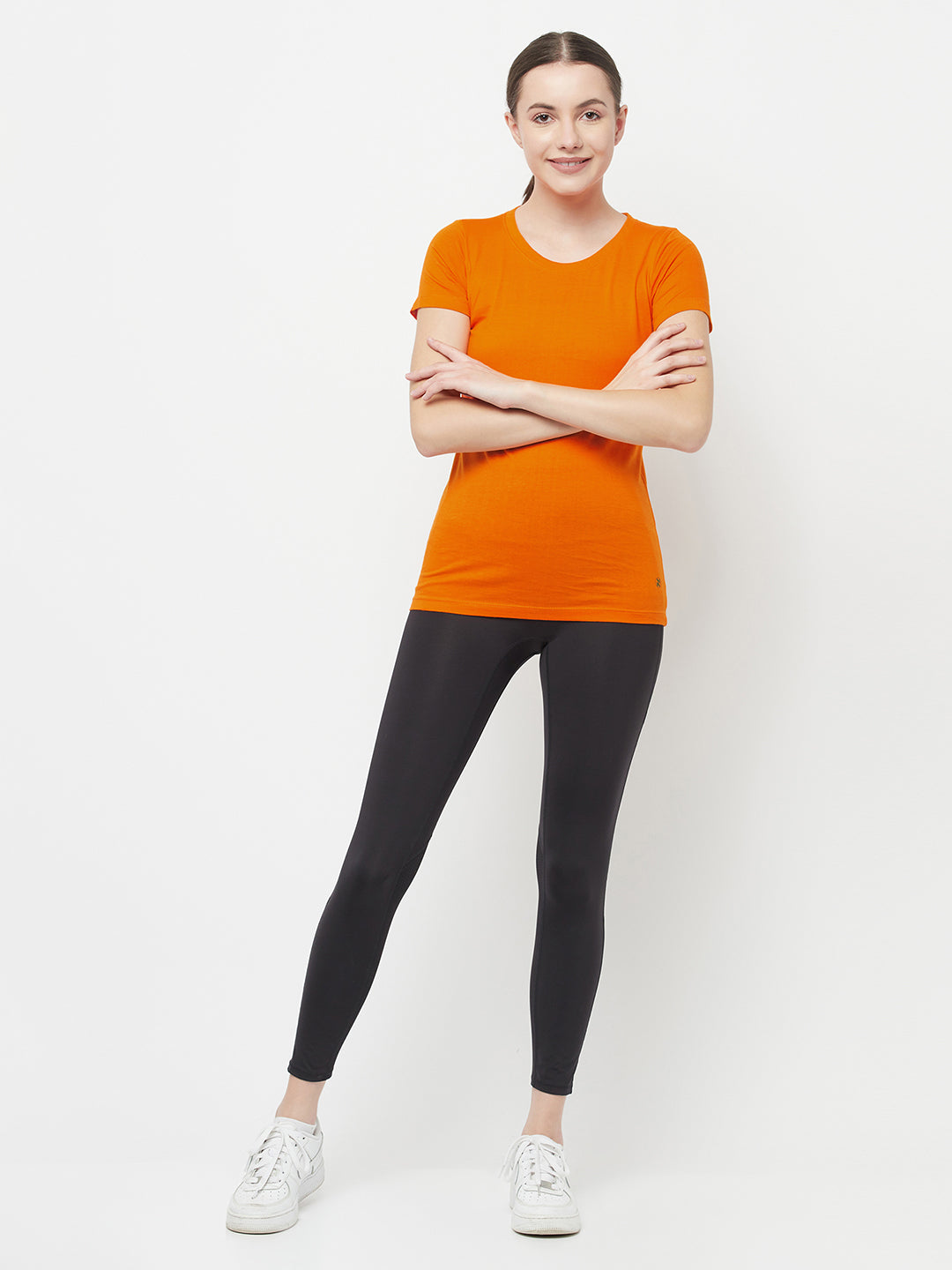 Slim Fit Premium Cotton Tshirts (Pack of 2- Orange, Orange)