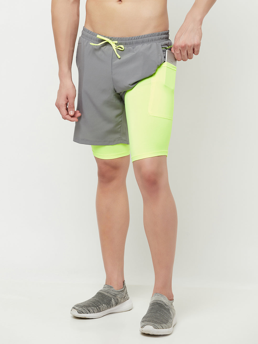 TRUEREVO Running Shorts - 2 Layered with Phone Pocket