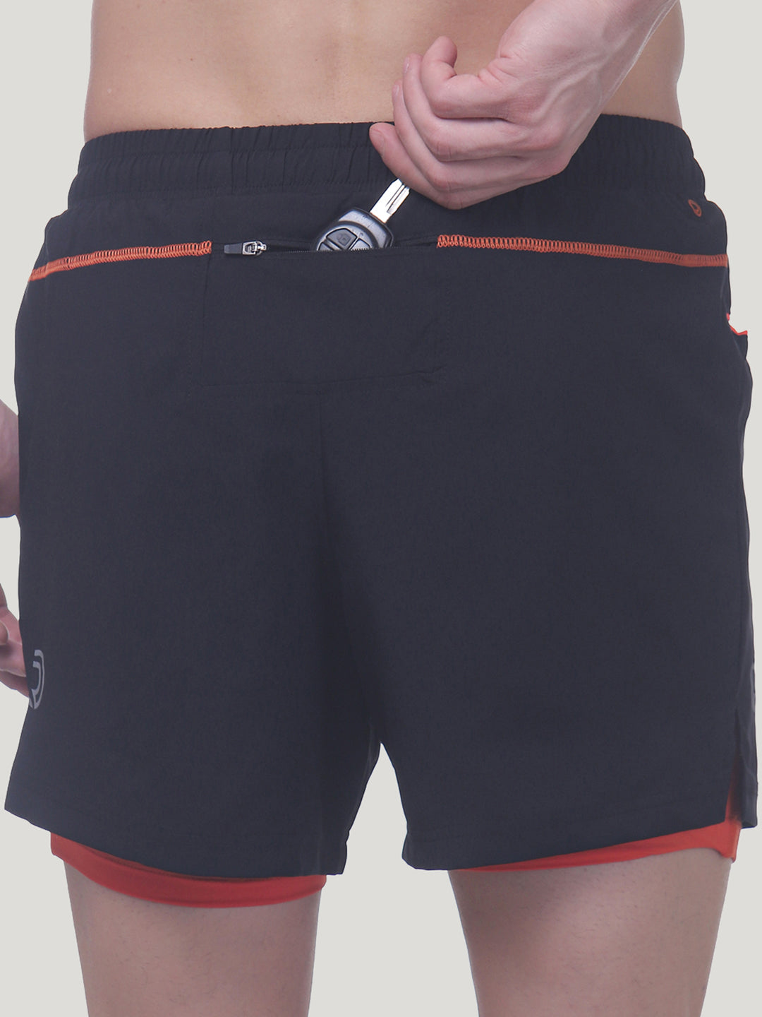 2-in-1 Running Shorts with Water Resistant Phone Pocket 5"