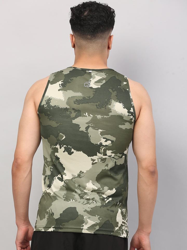 Performance Running Vest - Camo Green