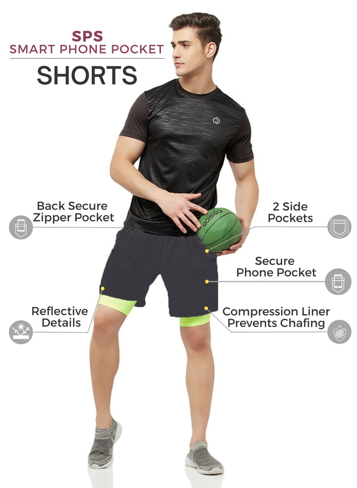 2-in-1 Running Shorts with Phone Pocket 5"