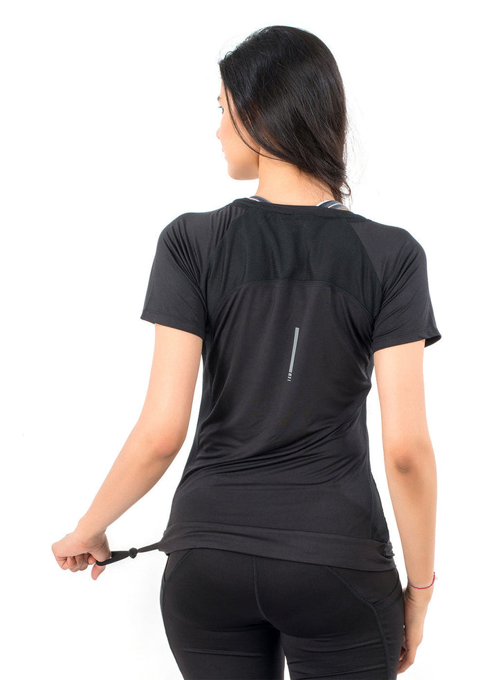 Core Technical Yoga & Training Tee- Black - TRUEREVO