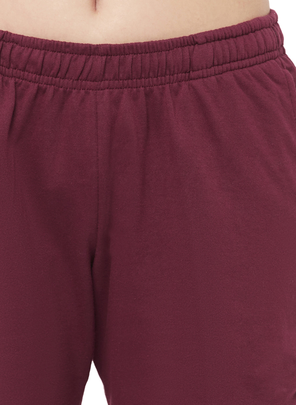 Women's 5" active wear pure cotton shorts - Maroon