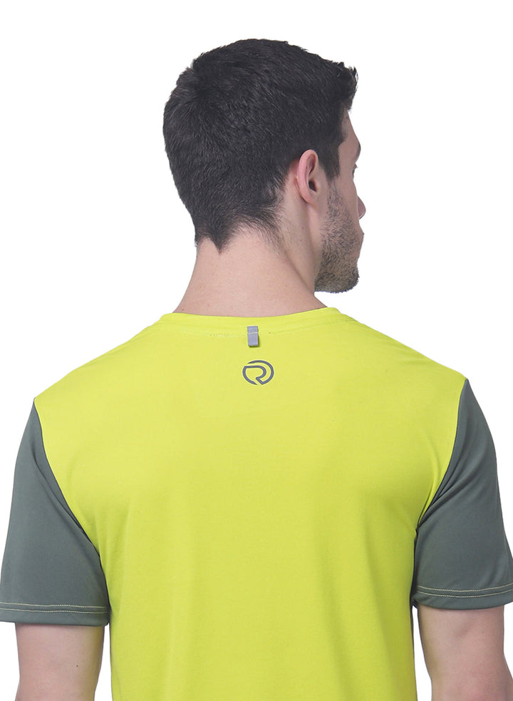 Men's Reflective dryfit tshirt with flow graphics - Chartreuse - TRUEREVO